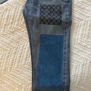 La Vie straight leg patchwork jeans